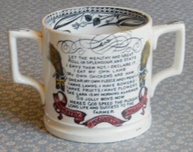 Staffordshire two handled mug